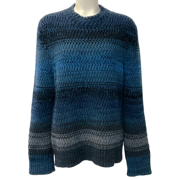 Chloe Blue / Grey Multi Degrade Cashmere Sweater - Picture 1 of 5